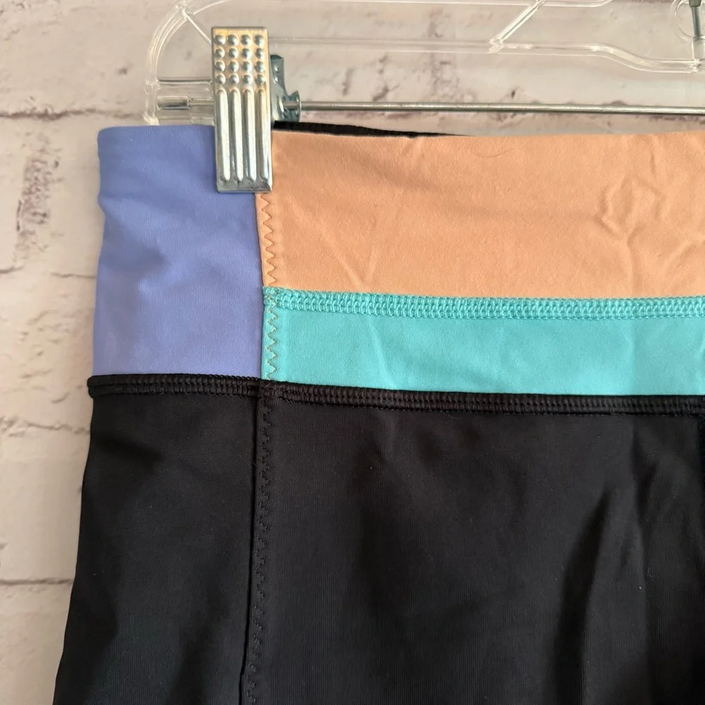 lululemon‎ athletica Black and Multicolor Bike Shorts